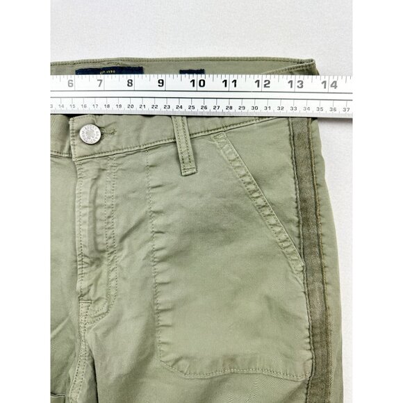 LUCKY BRAND Womens Cargo Utility Pocket Pants Size 26 Olive Side Stripe - Picture 3 of 9